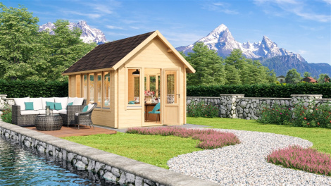BEST SELLER Cosy Garden House with a Gable Roof JURA 44 | 3.2 x 4.68 m