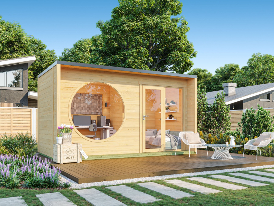 Mayo Garden Office Box M – 2.5x4.5m | 8.2m² Cabin with Terrace